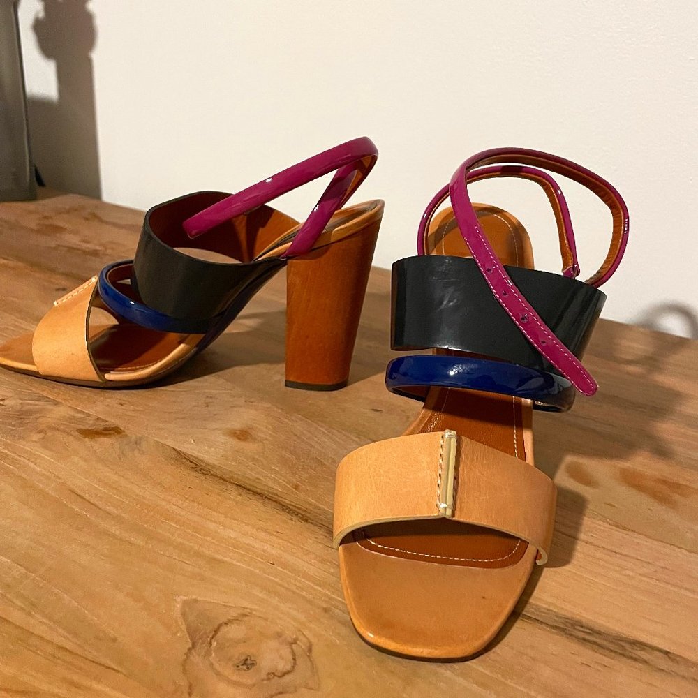 Paul Smith strappy block heels NWOT